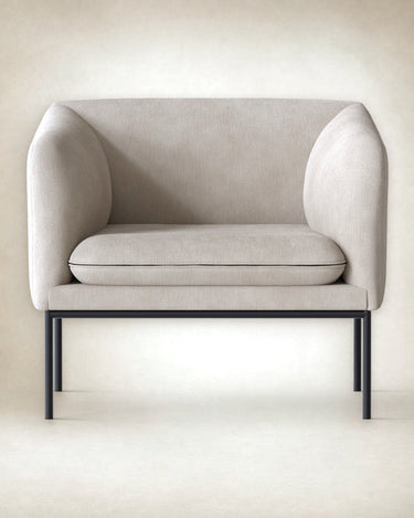 Sillón Individual de Algodón y Lino Natural de Ferm Living