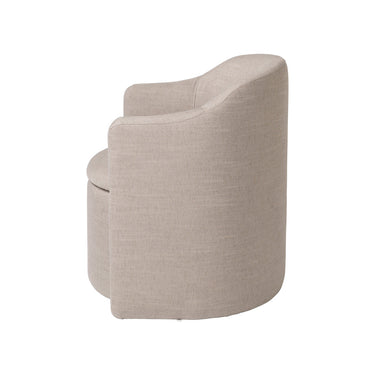 Parte posterior del sillón latte tapizado