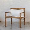 Sillón lounge CORA de teca y cuerda 68 × 65 × 73 cm — vista principal