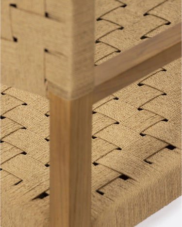 Sillón lounge CORA de teca y cuerda 68 × 65 × 73 cm — detalle 3