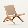 Silla lounge exterior LAWIT de teca y cuerda sintética Dareels