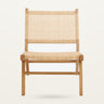 Silla lounge de polyrattan natural para exterior Nordal