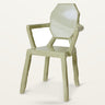 Sillón Medallón de Madera de Sungkai Verde Agua 74 x 64 x 97 cm