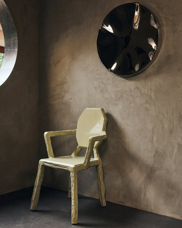 Sillón Medallón de Madera de Sungkai Verde Agua 74 x 64 x 97 cm, sillón verde agua bajo un espejo redondo