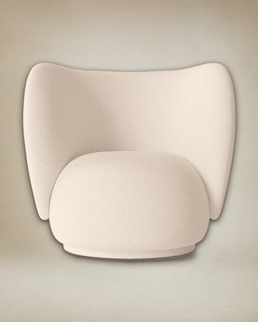 Sillón de Bouclé blanco