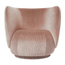 Sillón Rico Terciopelo Devoré Rosa: Diseño Escultórico Italiano, Confort y Antimanchas
