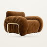 Sillón de terciopelo marrón HK Living vista frontal