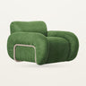 Sillón artesanal Arc de terciopelo verde oscuro HK Living