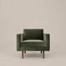 Sillón verde hoja tapizado de Broste Copenhagen
