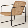 Sillón de yute con estructura negra