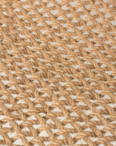 Detalle de asiento de sillón de yute