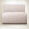Sofá Modular Rico Central Bouclé Suave Natural Curvo Diseño Elegante Confortable