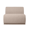 Sofá Modular Rico Central Bouclé Suave Natural Curvo Diseño Elegante Confortable