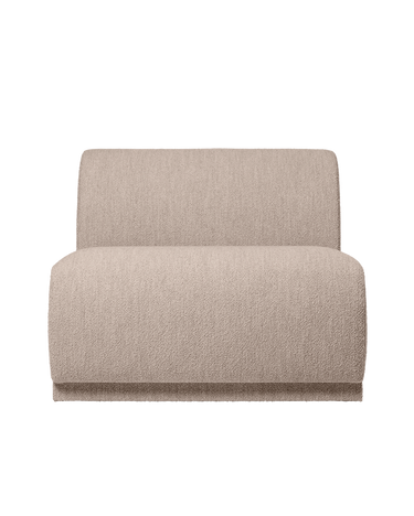 Sofá Modular Rico Central Bouclé Suave Natural Curvo Diseño Elegante Confortable