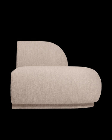Sofá modular Rico módulo derecho bouclé natural asiento profundo
