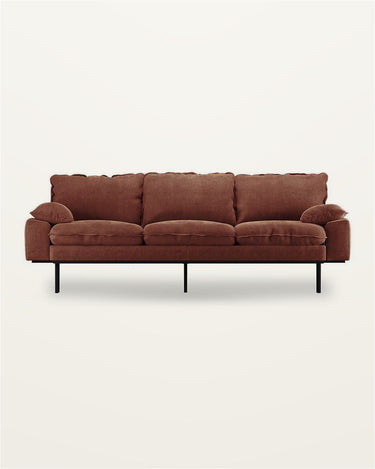 Sofá retro 3 plazas de terciopelo Magnolia HK Living