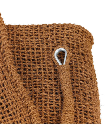 Sombra rectangular de coco natural en ambiente exterior