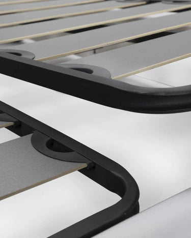 Somier BEETHOVEN Dareels detalle de aluminio negro
