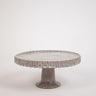 Soporte para tartas de gres con borde ondulado de Olsson & Jensen