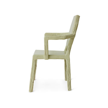 Sillón Medallón de Madera de Sungkai Verde Agua 74 x 64 x 97 cm