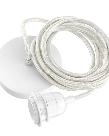 White ceiling support for pendant lamp by Bazar Bizar for a pendant lamp