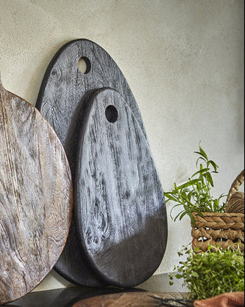 Tabla de cortar Portland de madera de mango negra