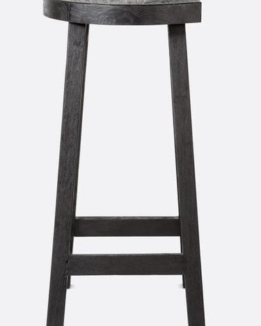 Taburete alto KING de teca negra 44 × 38 × 79 cm — detalle 6