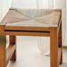 Taburete alto KUMAI de teca y cuerda 40 × 40 × 61 cm — vista principal