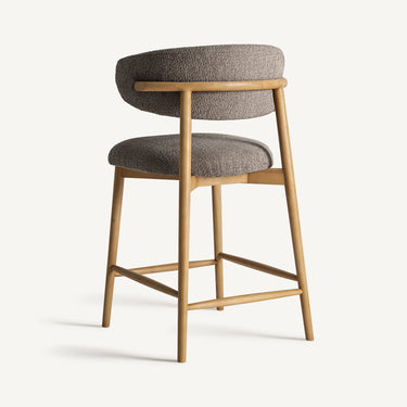 Taburete de poliéster topo madera fresno marrón claro de Vical, imagen 4