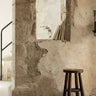 Taburete redondo de teca color moka de Tine K Home