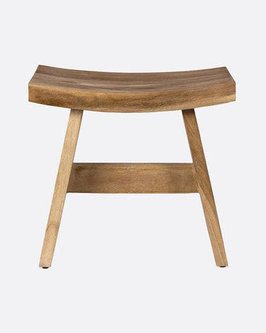 Taburete U de teca negra 47 × 26 × 45 cm — detalle 6