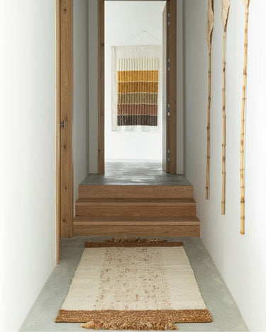 Tapiz SLOW DANCE combinado con textiles naturales
