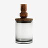Tarro vidrio tapa madera natural 850ml Nordal