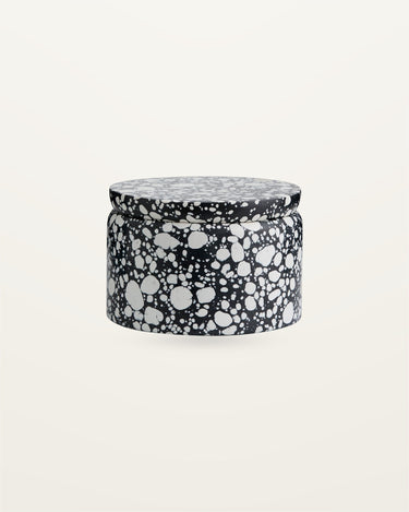 Tarro MULES mediano de terrazo negro y blanco con tapa – Nordal