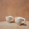 Taza de capuchino de cerámica artesanal