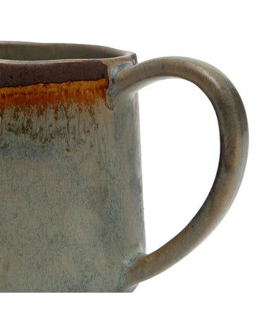 Set of 6 large Portuguese ceramic mugs by Bazar Bizar, detail view