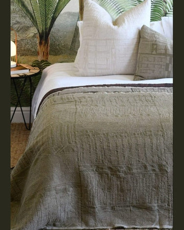 Textura de plaid Bogolan de lino African Jacquard
