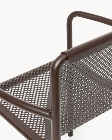 Textura de Silla de jardín Dapple set de 2 madera oscura