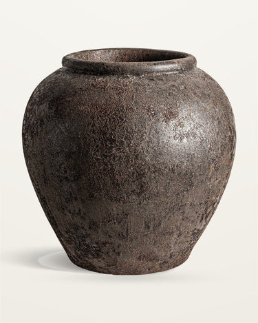 Tinaja de cerámica marrón de Vical