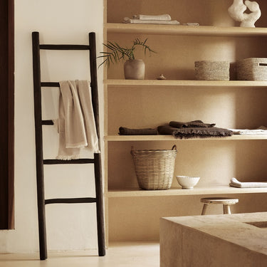 Toalla de baño de algodón de rizo color moka de Tine K Home