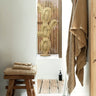 Toalla de baño de algodón color sabana en ambiente