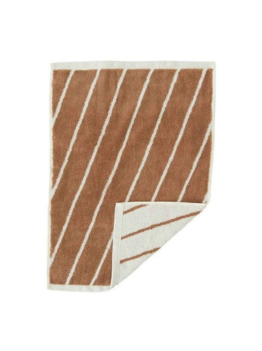 Toalla de mano de algodón orgánico a rayas de 40 × 60 cm