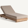 Tumbona de madera de teca reciclada polipropileno beige de Vical