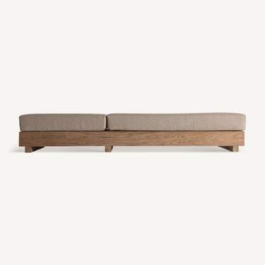 Tumbona de madera de teca reciclada polipropileno beige de Vical, imagen 4