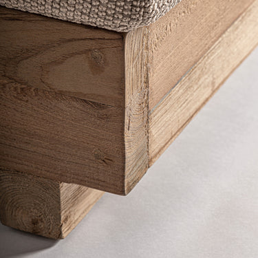 Tumbona de madera de teca reciclada polipropileno beige de Vical, imagen 6