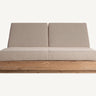 Tumbona doble de madera de teka reciclada marrón natural y polipropileno beige de Vical