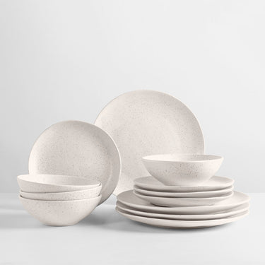 Vajilla de gres vainilla para cuatro de Broste Copenhagen