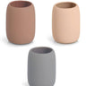 Vaso color almendra para cepillos y brochas