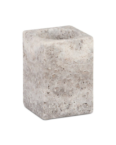Vaso para cepillos de mármol gris