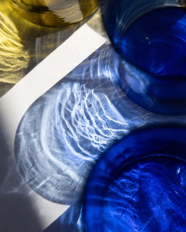 Vaso de vidrio soplado azul — vista adicional 4